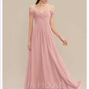 Jjs house bridesmaid dress in the color blush